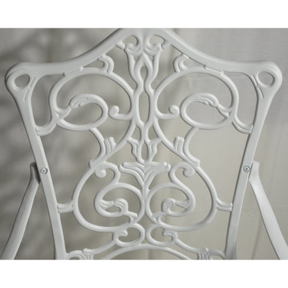 ガーデンアームチェア アームチェア ガーデニングアームチェア アンティーク風ガーデンアームチェア 白いアームチェア アームチェア アルミニウム製 245003