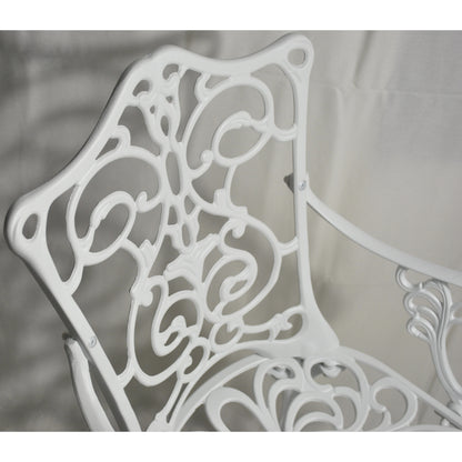 ガーデンアームチェア アームチェア ガーデニングアームチェア アンティーク風ガーデンアームチェア 白いアームチェア アームチェア アルミニウム製 245003