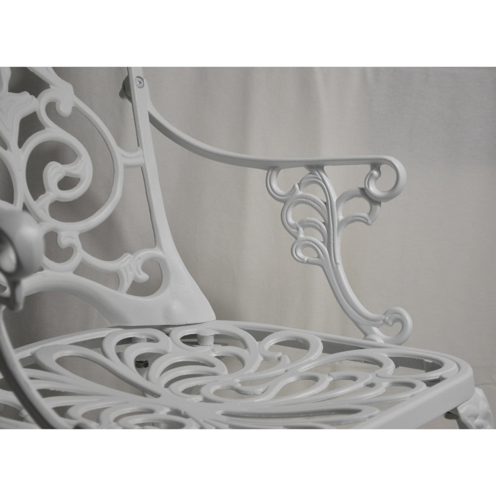 ガーデンアームチェア アームチェア ガーデニングアームチェア アンティーク風ガーデンアームチェア 白いアームチェア アームチェア アルミニウム製 245003