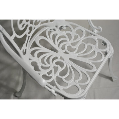 ガーデンアームチェア アームチェア ガーデニングアームチェア アンティーク風ガーデンアームチェア 白いアームチェア アームチェア アルミニウム製 245003