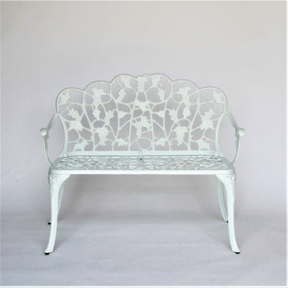 ベンチ ガーデンベンチ ガーデンチェア 2人掛け椅子 アームチェア アンティーク風ガーデン家具 アームベンチ アルミニウム製ガーデンベンチ 245005