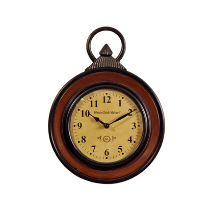 時計 壁掛け時計 掛時計 駅長時計型 ポッポ屋型時計 オシャレ おしゃれ ウォールクロック ウォール クロック 丸 Ethnic clock Makerts 306008