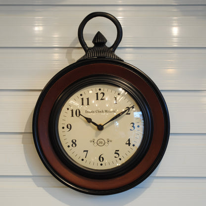 時計 壁掛け時計 掛時計 駅長時計型 ポッポ屋型時計 オシャレ おしゃれ ウォールクロック ウォール クロック 丸 Ethnic clock Makerts 306008