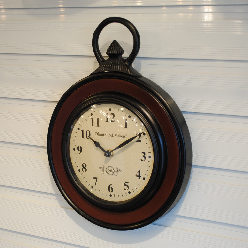 時計 壁掛け時計 掛時計 駅長時計型 ポッポ屋型時計 オシャレ おしゃれ ウォールクロック ウォール クロック 丸 Ethnic clock Makerts 306008