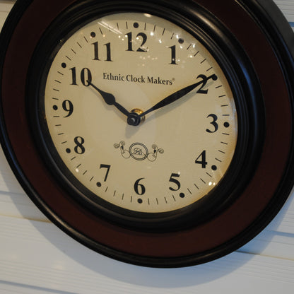 時計 壁掛け時計 掛時計 駅長時計型 ポッポ屋型時計 オシャレ おしゃれ ウォールクロック ウォール クロック 丸 Ethnic clock Makerts 306008