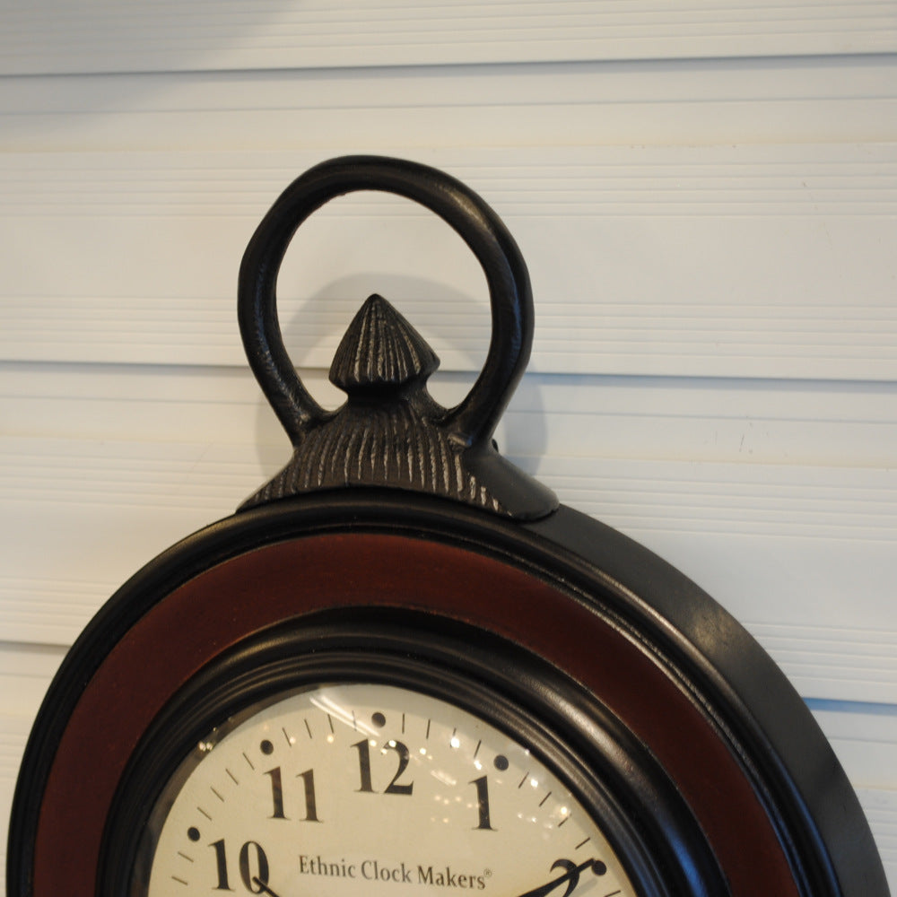 時計 壁掛け時計 掛時計 駅長時計型 ポッポ屋型時計 オシャレ おしゃれ ウォールクロック ウォール クロック 丸 Ethnic clock Makerts 306008