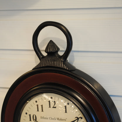 時計 壁掛け時計 掛時計 駅長時計型 ポッポ屋型時計 オシャレ おしゃれ ウォールクロック ウォール クロック 丸 Ethnic clock Makerts 306008