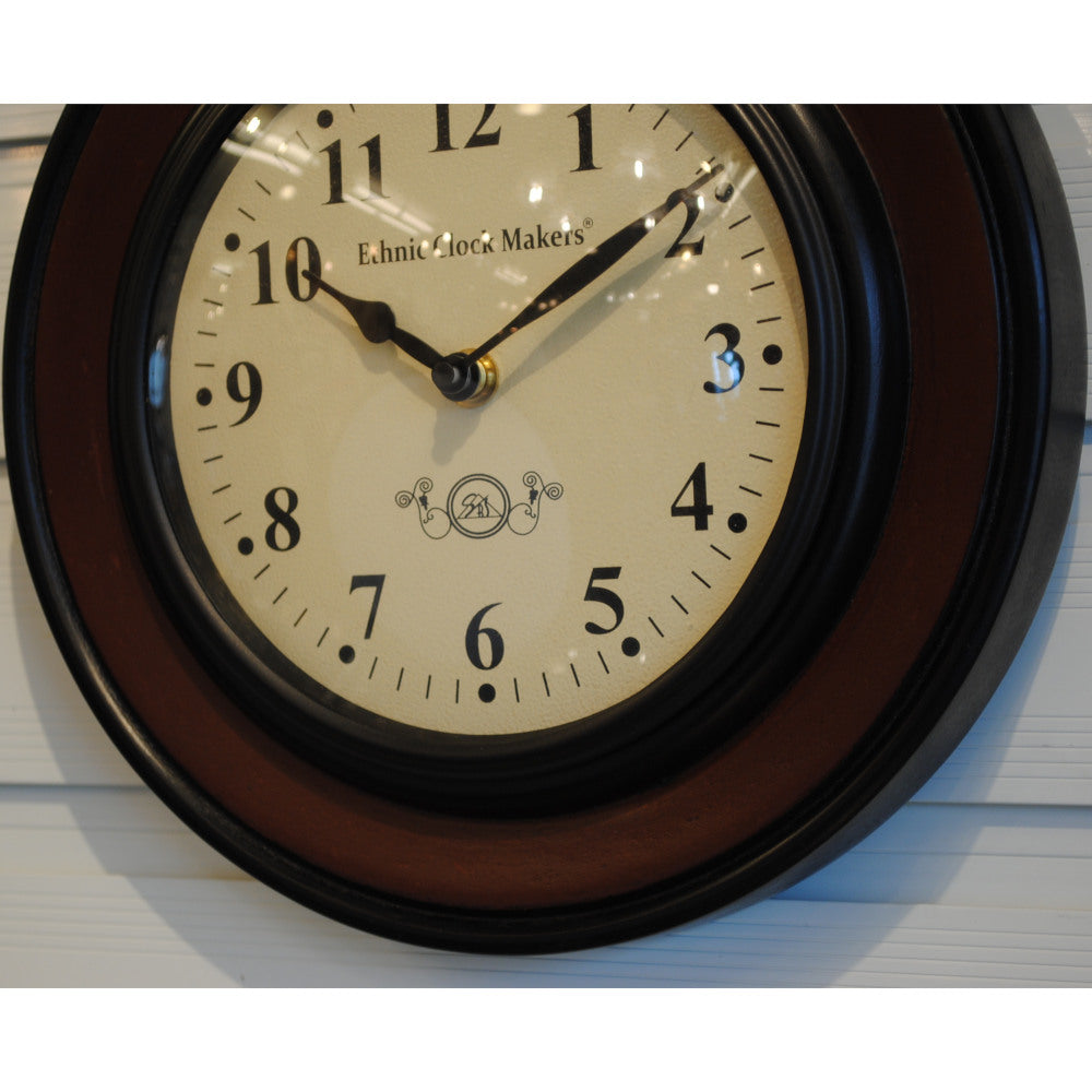 時計 壁掛け時計 掛時計 駅長時計型 ポッポ屋型時計 オシャレ おしゃれ ウォールクロック ウォール クロック 丸 Ethnic clock Makerts 306008