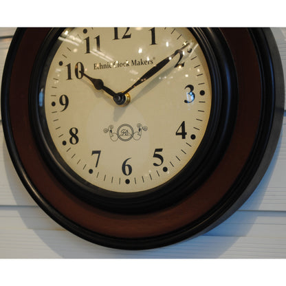 時計 壁掛け時計 掛時計 駅長時計型 ポッポ屋型時計 オシャレ おしゃれ ウォールクロック ウォール クロック 丸 Ethnic clock Makerts 306008