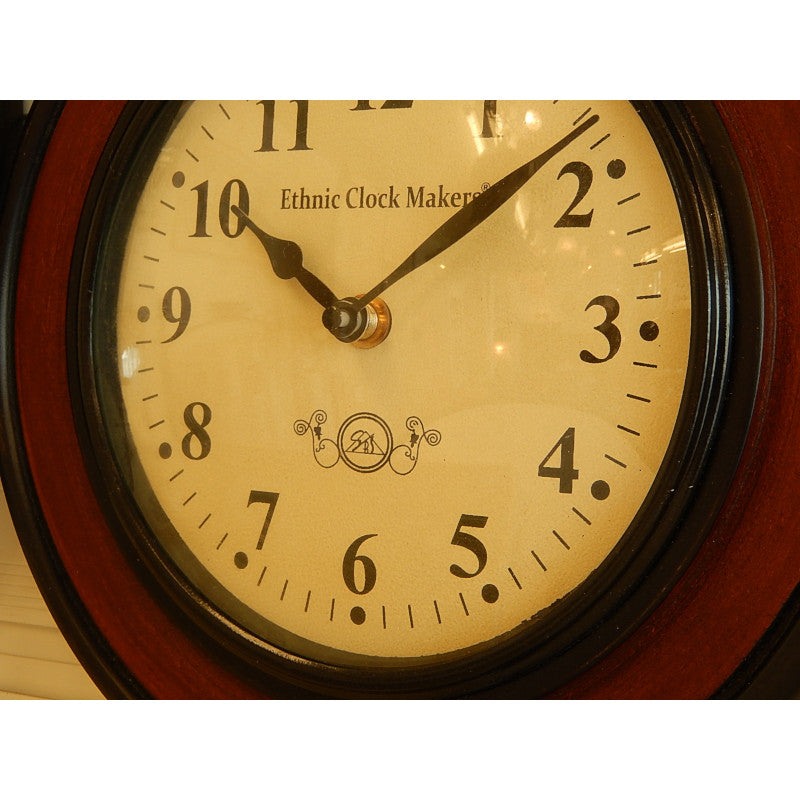 時計 壁掛け時計 掛時計 駅長時計型 ポッポ屋型時計 オシャレ おしゃれ ウォールクロック ウォール クロック 丸 Ethnic clock Makerts 306008