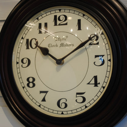 時計 掛時計 壁掛け時計 ウォールクロック 丸型時計 木製時計 クラシック時計 エスニッククロックマーケット EthnicClockMakerts 306013