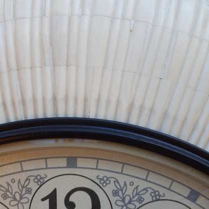 時計 掛時計 ウォールクロック 丸 象嵌 BONE ボーン Ethnic clock Makerts エスニック クロック マーケット 0328018 クラシック