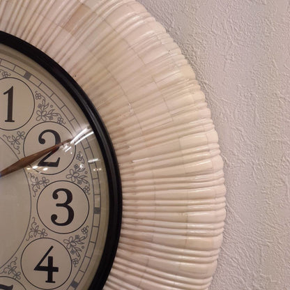 時計 掛時計 ウォールクロック 丸 象嵌 BONE ボーン Ethnic clock Makerts エスニック クロック マーケット 0328018 クラシック