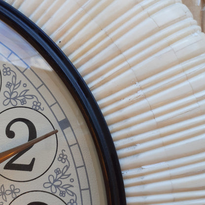 時計 掛時計 ウォールクロック 丸 象嵌 BONE ボーン Ethnic clock Makerts エスニック クロック マーケット 0328018 クラシック