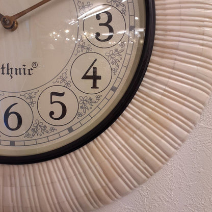 時計 掛時計 ウォールクロック 丸 象嵌 BONE ボーン Ethnic clock Makerts エスニック クロック マーケット 0328018 クラシック