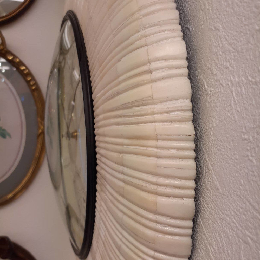 時計 掛時計 ウォールクロック 丸 象嵌 BONE ボーン Ethnic clock Makerts エスニック クロック マーケット 0328018 クラシック