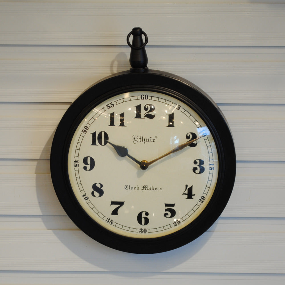 時計 掛時計 おしゃれ ウォール クロック アンティーク クラシック アイアン 丸 Ethnic clock Makerts エスニック クロック マーケット 306024