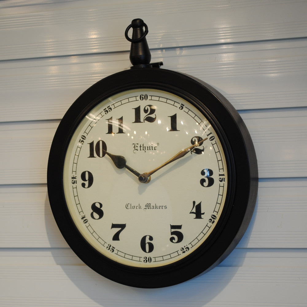 時計 掛時計 おしゃれ ウォール クロック アンティーク クラシック アイアン 丸 Ethnic clock Makerts エスニック クロック マーケット 306024