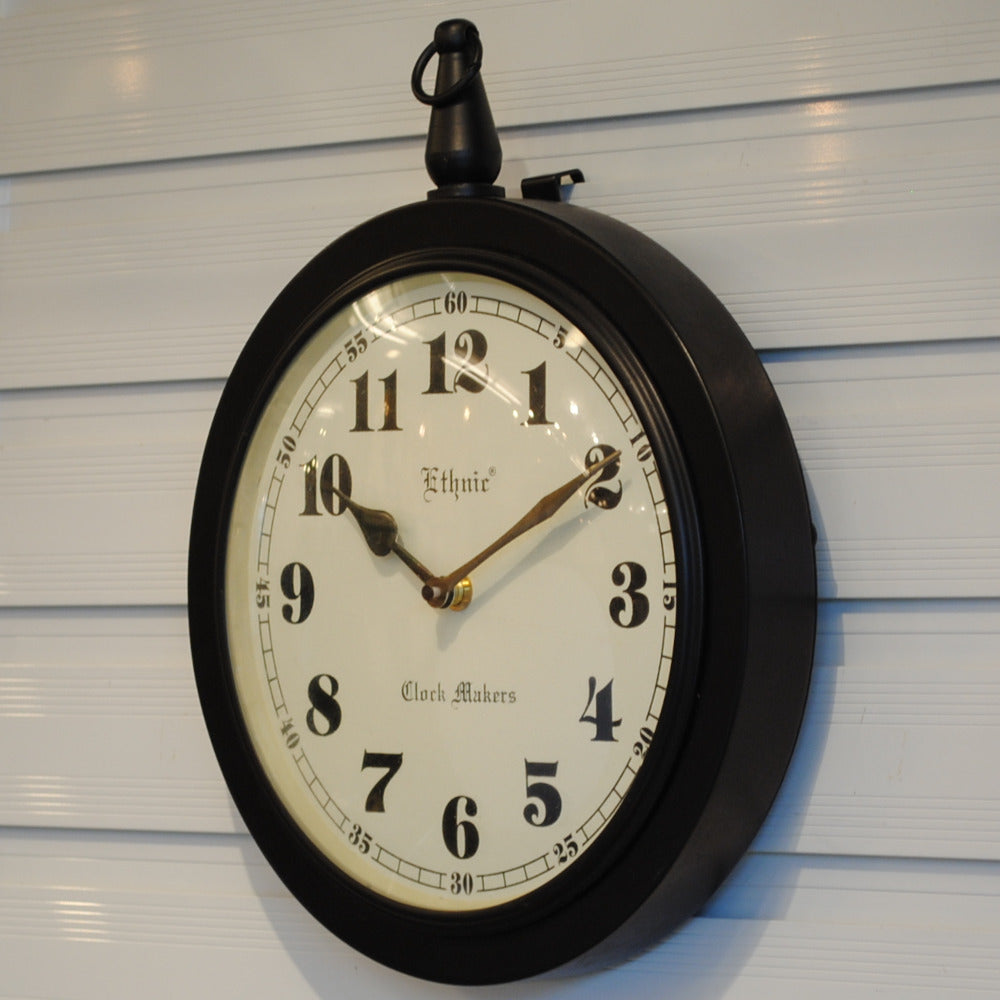 時計 掛時計 おしゃれ ウォール クロック アンティーク クラシック アイアン 丸 Ethnic clock Makerts エスニック クロック マーケット 306024