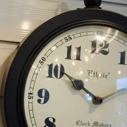 時計 掛時計 おしゃれ ウォール クロック アンティーク クラシック アイアン 丸 Ethnic clock Makerts エスニック クロック マーケット 306024