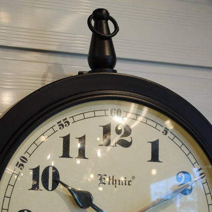 時計 掛時計 おしゃれ ウォール クロック アンティーク クラシック アイアン 丸 Ethnic clock Makerts エスニック クロック マーケット 306024