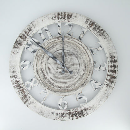 時計 壁掛け時計 オシャレ 丸 アンティーク風 掛時計 スケルトン カフェ クラシック ウォールクロック EthnicClockMakerts 306028