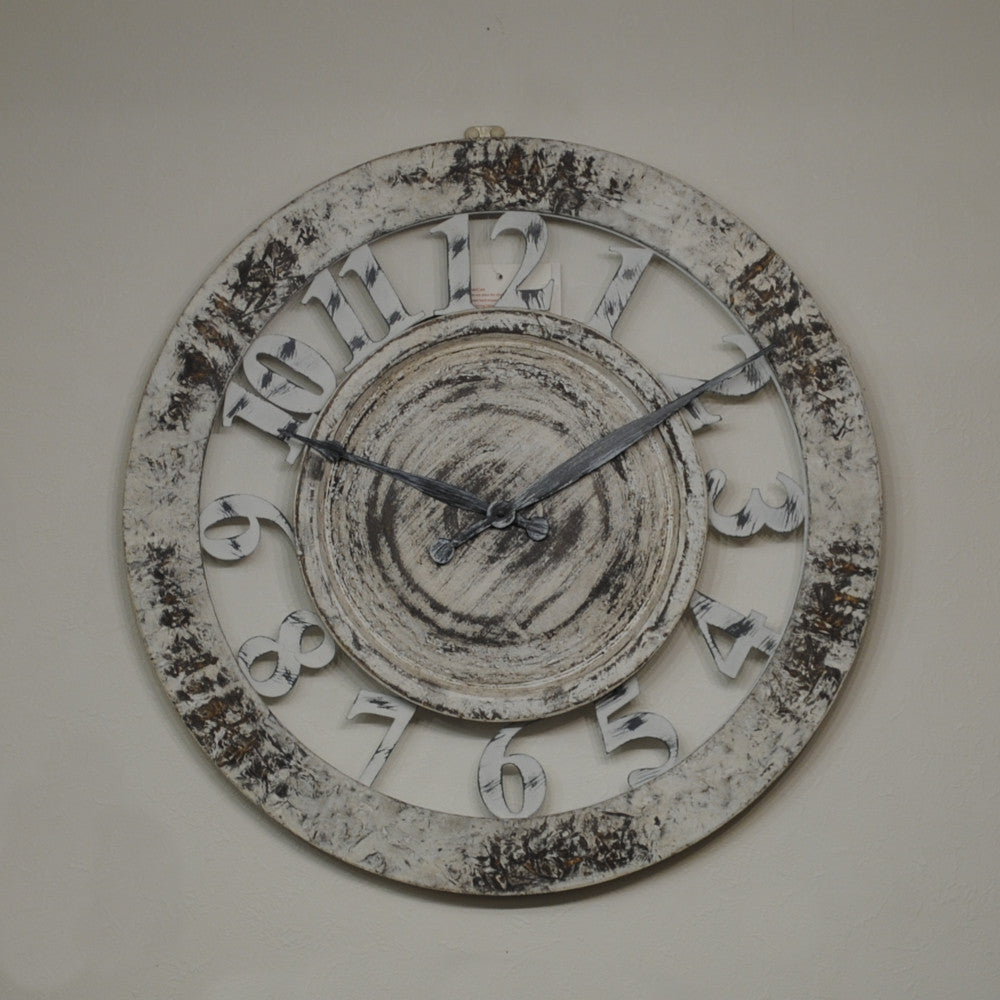 時計 壁掛け時計 オシャレ 丸 アンティーク風 掛時計 スケルトン カフェ クラシック ウォールクロック EthnicClockMakerts 306028