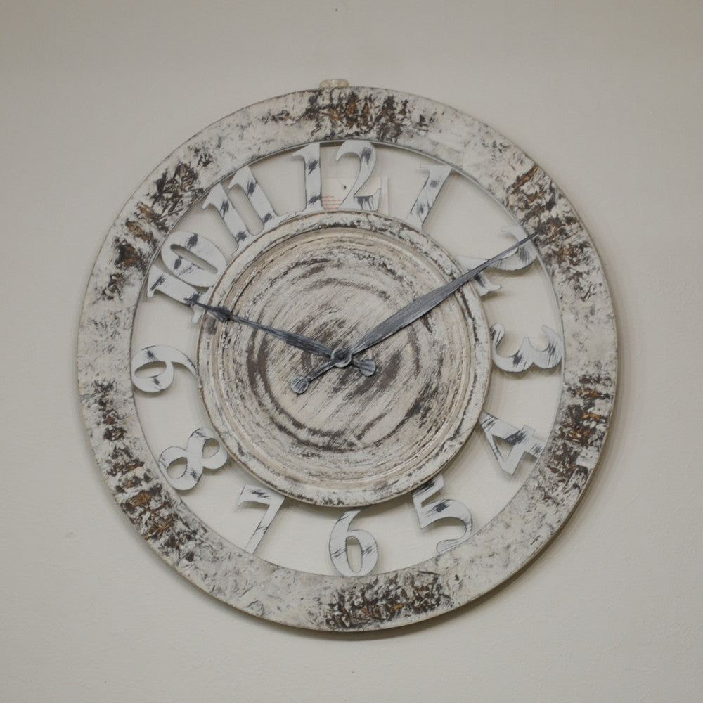 時計 壁掛け時計 オシャレ 丸 アンティーク風 掛時計 スケルトン カフェ クラシック ウォールクロック EthnicClockMakerts 306028