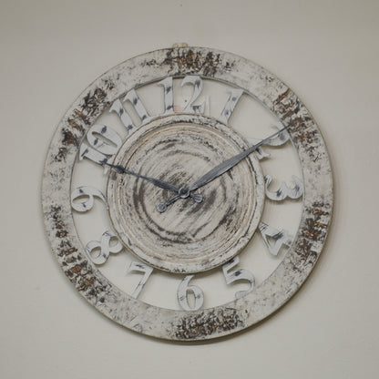 時計 壁掛け時計 オシャレ 丸 アンティーク風 掛時計 スケルトン カフェ クラシック ウォールクロック EthnicClockMakerts 306028