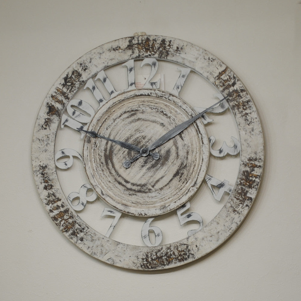 時計 壁掛け時計 オシャレ 丸 アンティーク風 掛時計 スケルトン カフェ クラシック ウォールクロック EthnicClockMakerts 306028