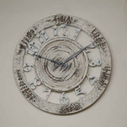 時計 壁掛け時計 オシャレ 丸 アンティーク風 掛時計 スケルトン カフェ クラシック ウォールクロック EthnicClockMakerts 306028