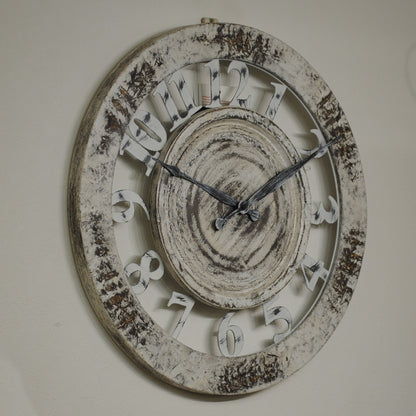 時計 壁掛け時計 オシャレ 丸 アンティーク風 掛時計 スケルトン カフェ クラシック ウォールクロック EthnicClockMakerts 306028