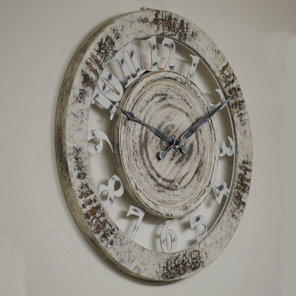 時計 壁掛け時計 オシャレ 丸 アンティーク風 掛時計 スケルトン カフェ クラシック ウォールクロック EthnicClockMakerts 306028