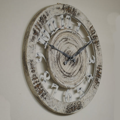 時計 壁掛け時計 オシャレ 丸 アンティーク風 掛時計 スケルトン カフェ クラシック ウォールクロック EthnicClockMakerts 306028