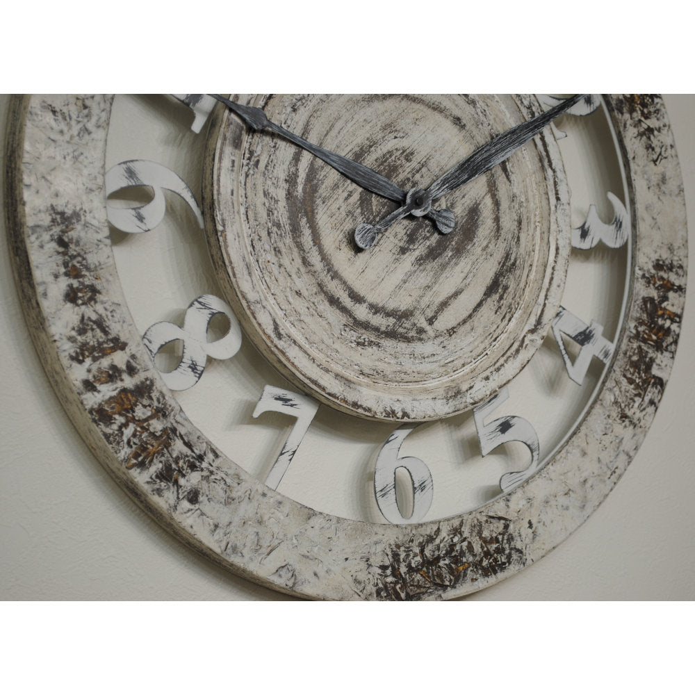 時計 壁掛け時計 オシャレ 丸 アンティーク風 掛時計 スケルトン カフェ クラシック ウォールクロック EthnicClockMakerts 306028