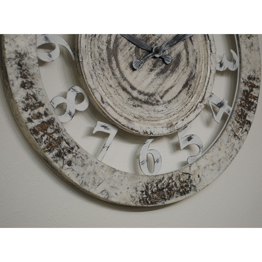 時計 壁掛け時計 オシャレ 丸 アンティーク風 掛時計 スケルトン カフェ クラシック ウォールクロック EthnicClockMakerts 306028