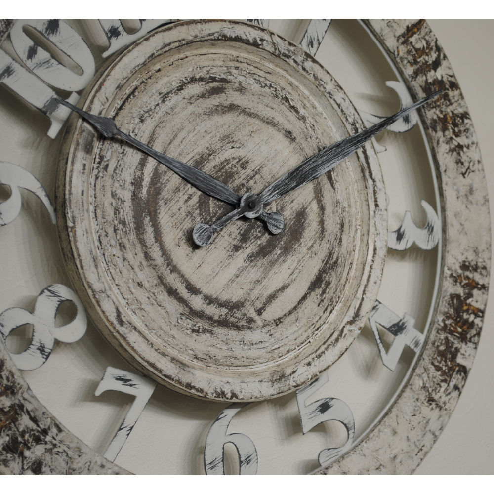 時計 壁掛け時計 オシャレ 丸 アンティーク風 掛時計 スケルトン カフェ クラシック ウォールクロック EthnicClockMakerts 306028