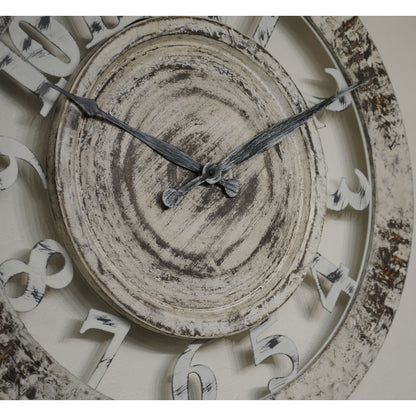 時計 壁掛け時計 オシャレ 丸 アンティーク風 掛時計 スケルトン カフェ クラシック ウォールクロック EthnicClockMakerts 306028