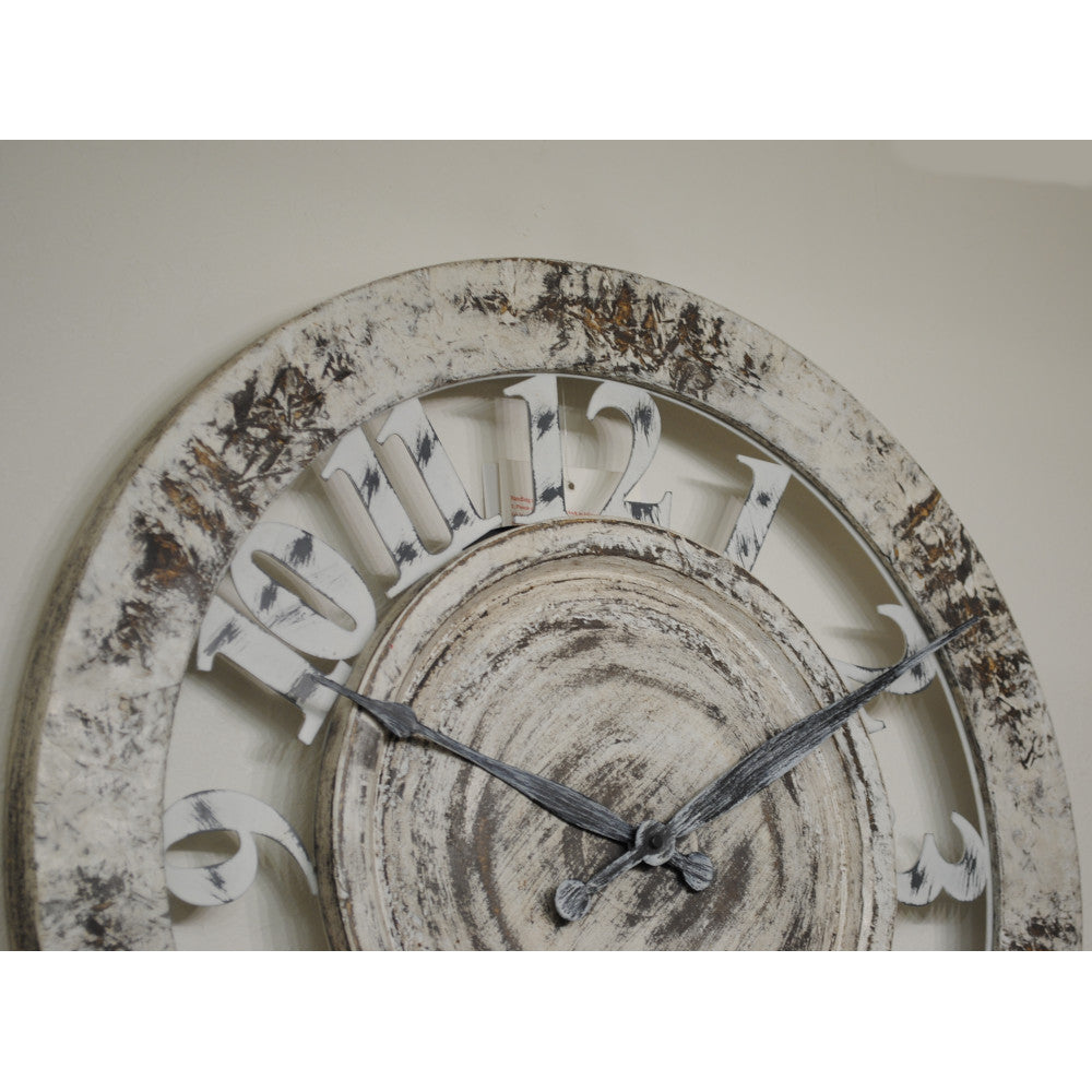 時計 壁掛け時計 オシャレ 丸 アンティーク風 掛時計 スケルトン カフェ クラシック ウォールクロック EthnicClockMakerts 306028