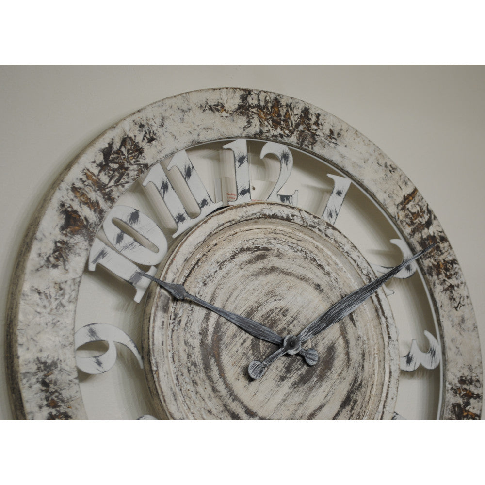 時計 壁掛け時計 オシャレ 丸 アンティーク風 掛時計 スケルトン カフェ クラシック ウォールクロック EthnicClockMakerts 306028