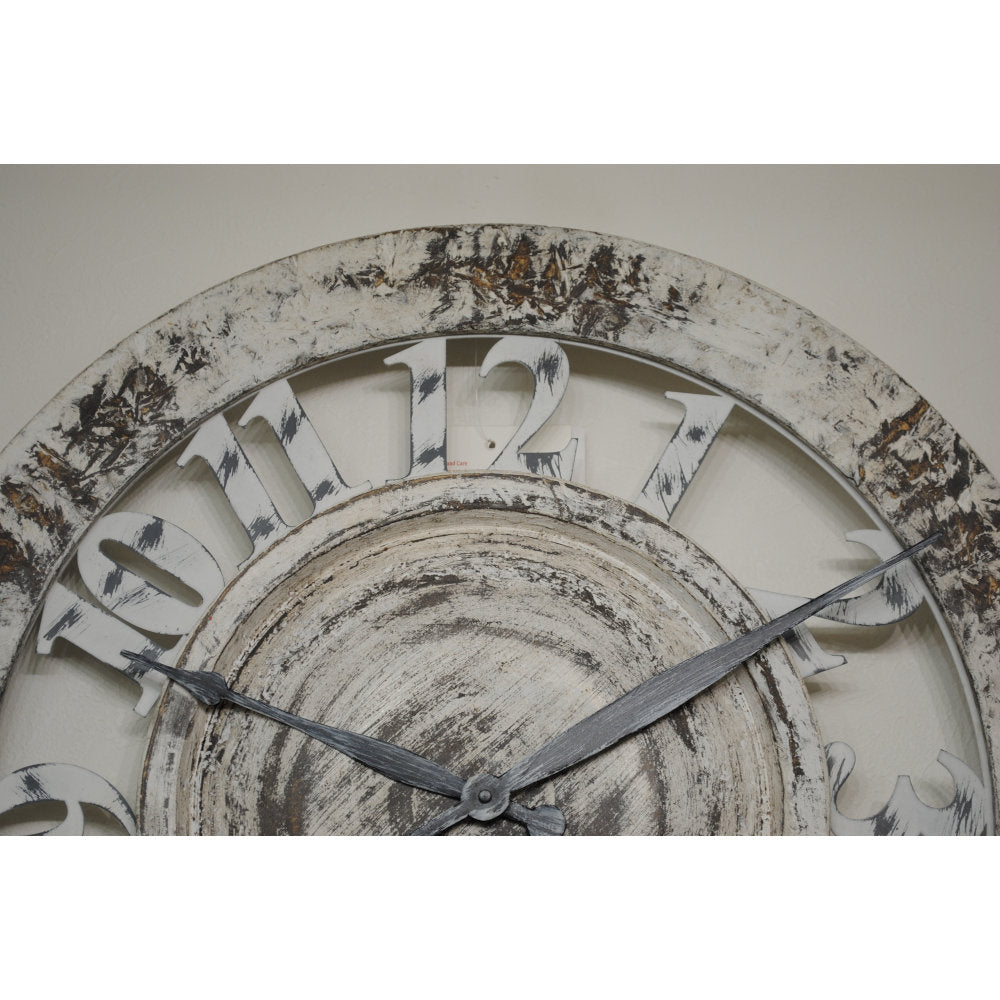 時計 壁掛け時計 オシャレ 丸 アンティーク風 掛時計 スケルトン カフェ クラシック ウォールクロック EthnicClockMakerts 306028