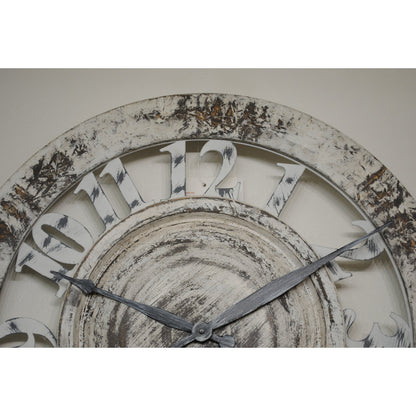 時計 壁掛け時計 オシャレ 丸 アンティーク風 掛時計 スケルトン カフェ クラシック ウォールクロック EthnicClockMakerts 306028