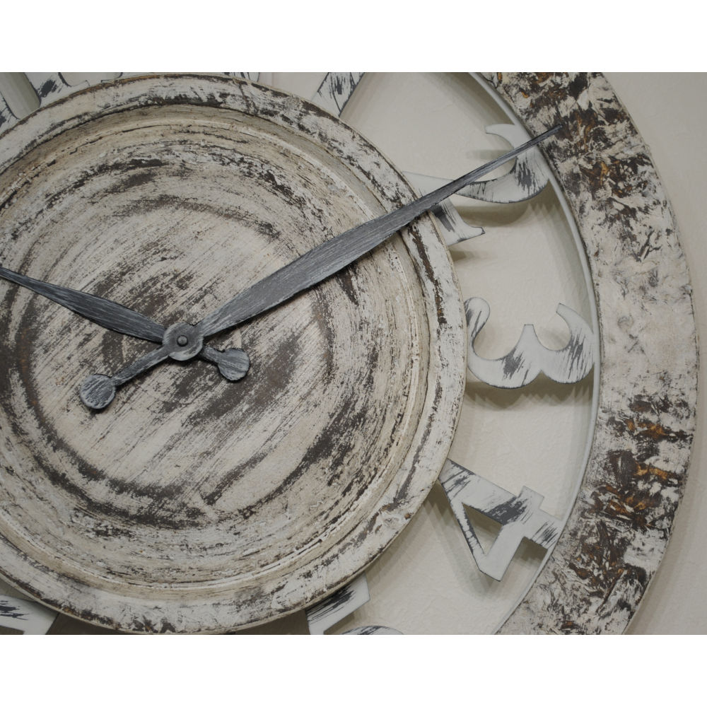 時計 壁掛け時計 オシャレ 丸 アンティーク風 掛時計 スケルトン カフェ クラシック ウォールクロック EthnicClockMakerts 306028