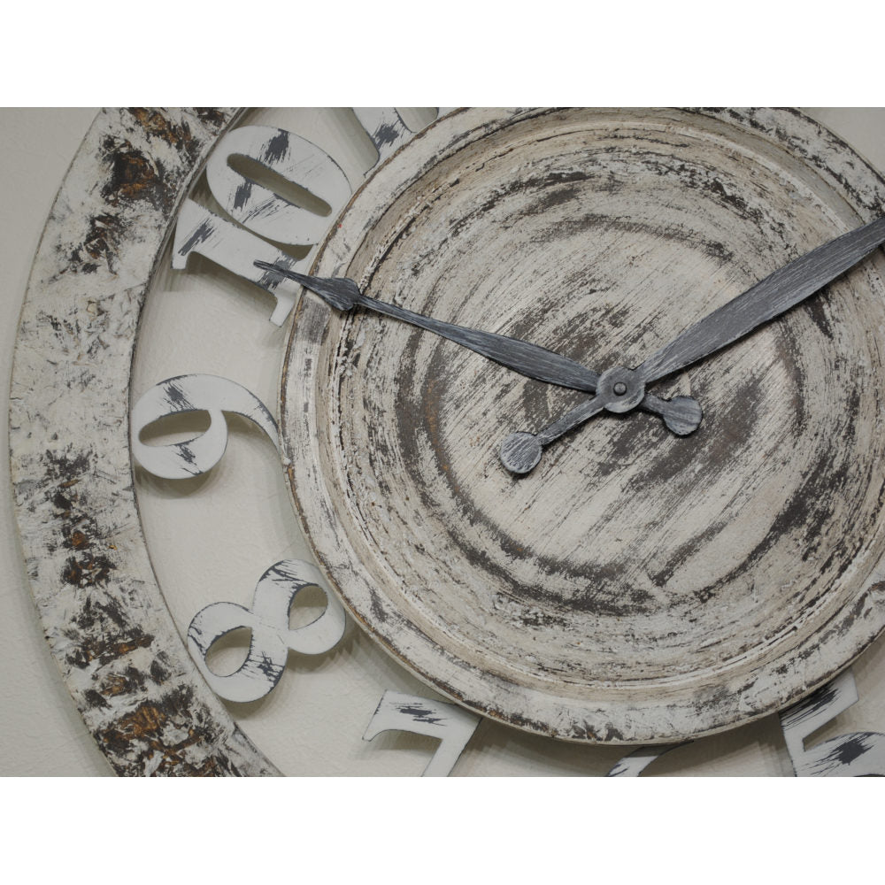 時計 壁掛け時計 オシャレ 丸 アンティーク風 掛時計 スケルトン カフェ クラシック ウォールクロック EthnicClockMakerts 306028