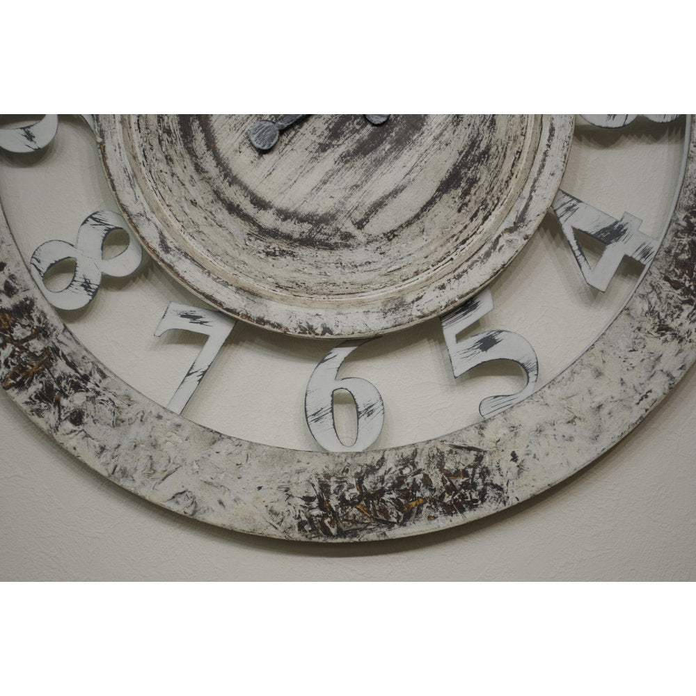 時計 壁掛け時計 オシャレ 丸 アンティーク風 掛時計 スケルトン カフェ クラシック ウォールクロック EthnicClockMakerts 306028