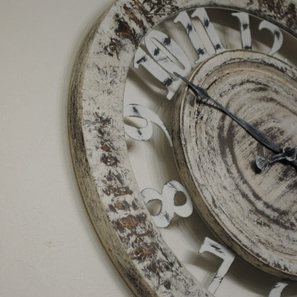 時計 壁掛け時計 オシャレ 丸 アンティーク風 掛時計 スケルトン カフェ クラシック ウォールクロック EthnicClockMakerts 306028