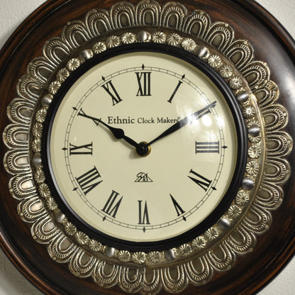 時計 壁掛け時計 掛時計 オシャレ おしゃれ ウォールクロック ウォール クロック 丸型時計 EthnicClockMakerts 306037