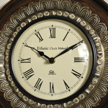 時計 壁掛け時計 掛時計 オシャレ おしゃれ ウォールクロック ウォール クロック 丸型時計 EthnicClockMakerts 306037