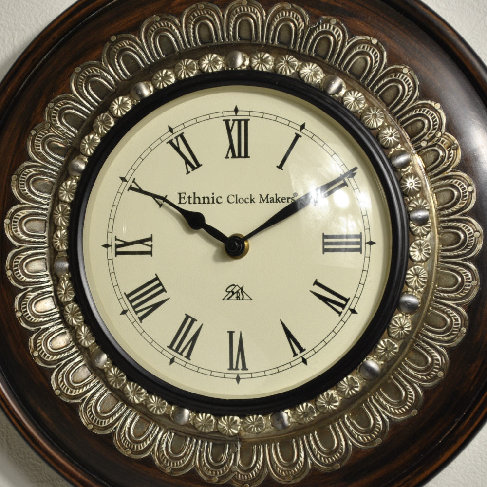 時計 壁掛け時計 掛時計 オシャレ おしゃれ ウォールクロック ウォール クロック 丸型時計 EthnicClockMakerts 306037