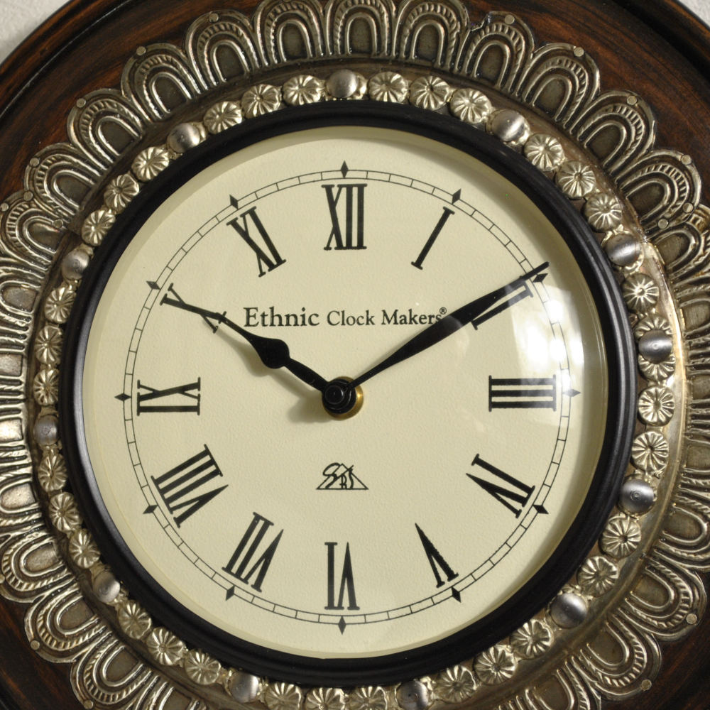 時計 壁掛け時計 掛時計 オシャレ おしゃれ ウォールクロック ウォール クロック 丸型時計 EthnicClockMakerts 306037